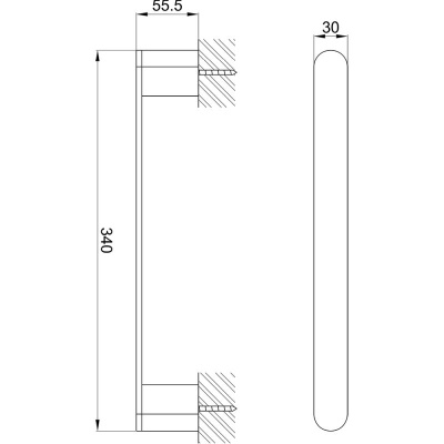 Duro 340mm Towel Rail - Brushed Brass